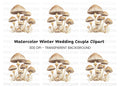 Whimsical Mushroom Cluster Clipart Bundle