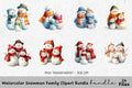 Snowman Family Clipart Bundle