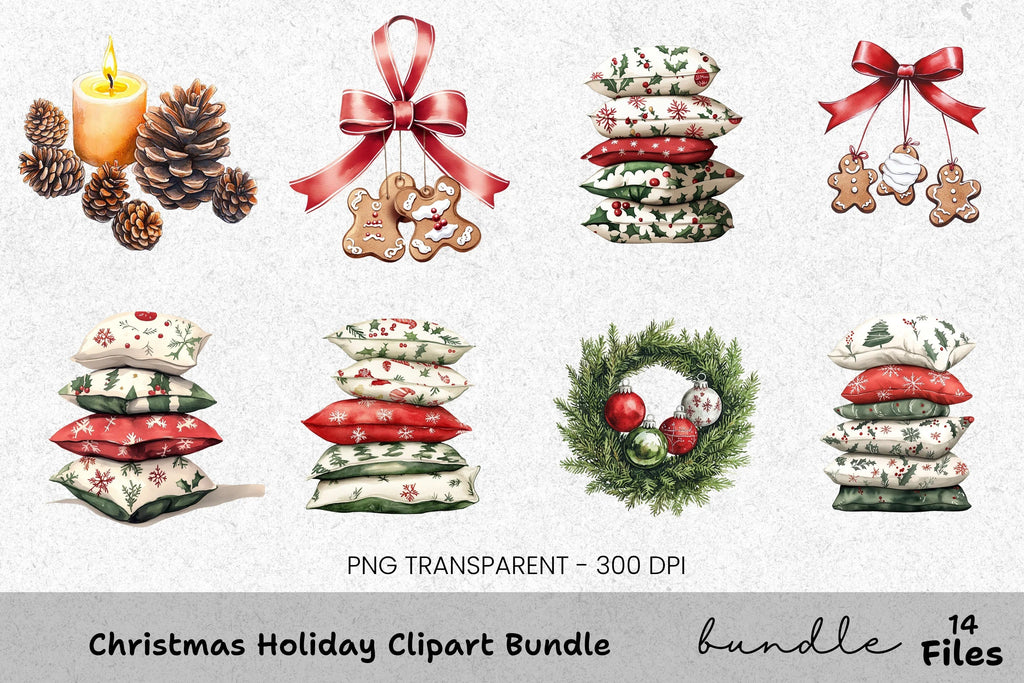 Christmas Holiday Clipart Bundle
