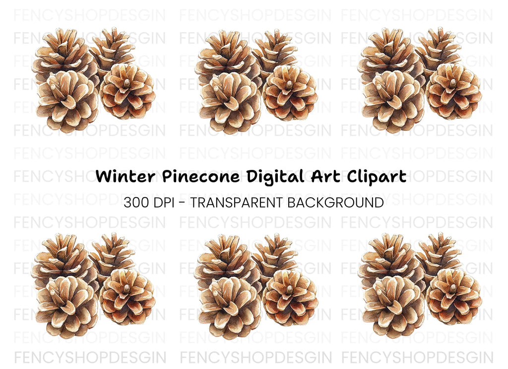 Pine Cones Clipart Bundle