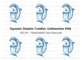 Cute Dolphin Holding Drink Clipart Bundle