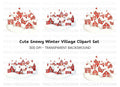 Winter Village Clipart Bundle