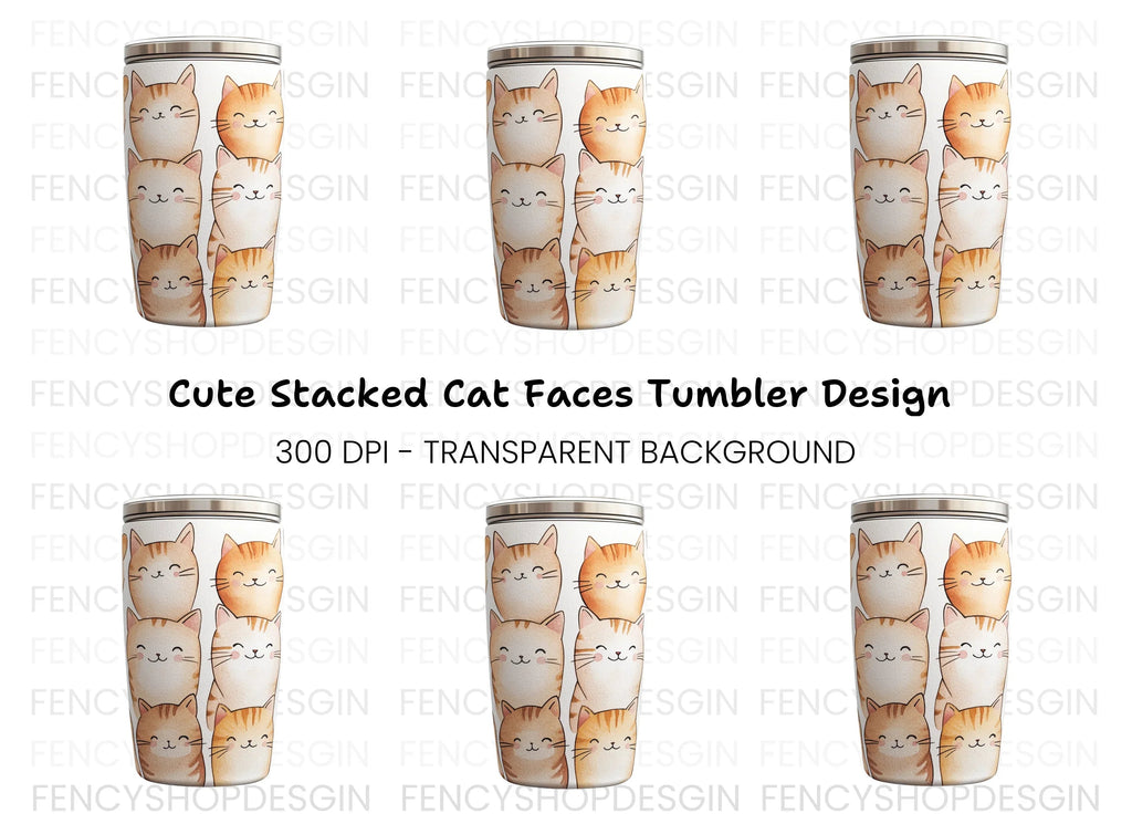 Cute Cat Faces Clipart Bundle