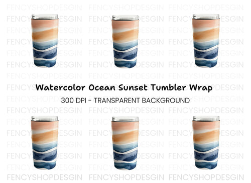 Abstract Waves Tumbler Clipart Bundle