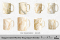 Elegant Gold Marble Clipart Bundle