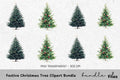 Festive Christmas Tree Clipart Bundle