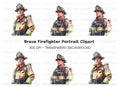 Diverse Firefighter Clipart Bundle
