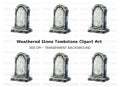 Old Gravestone Clipart Bundle