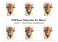 Bison Head Clipart Bundle