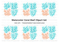 Coral Branches Clipart Bundle
