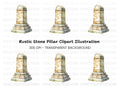 Ancient Stone Monument Clipart Bundle