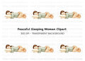 Sleeping Woman Clipart Bundle