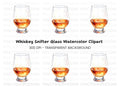 Whiskey Glass Clipart Bundle