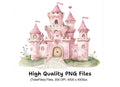 Enchanted Pink Castle Clipart Bundle