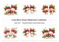 Cute Berry Fairies Clipart Bundle