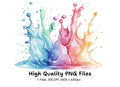Vibrant Splash Clipart Bundle