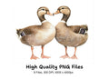 Cute Duckling Pair Clipart Bundle