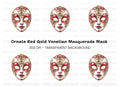 Elegant Venetian Mask Clipart Bundle