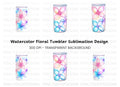 Floral Tumbler Clipart Bundle
