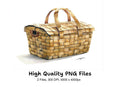 Woven Basket Illustration Clipart Bundle
