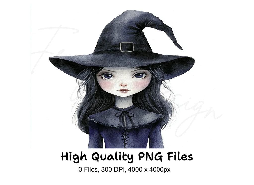 Cute Witches Clipart Bundle