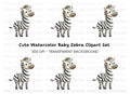 Playful Baby Zebra Clipart Bundle