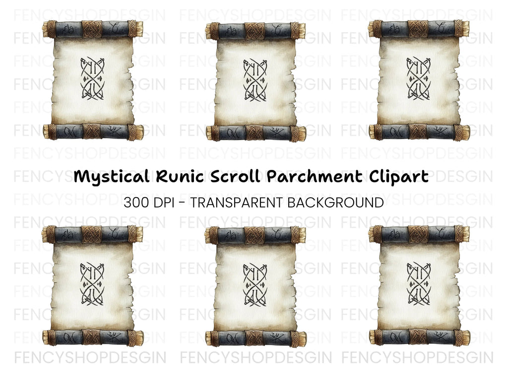 Viking Scroll Runic Symbol Clipart Bundle
