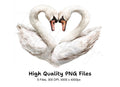 Swan Heart Clipart Bundle