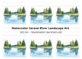 Tranquil Forest River Clipart Bundle