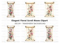 Vintage Floral Scroll Clipart Bundle
