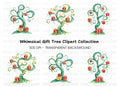 Whimsical Gift Trees Clipart Bundle