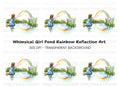 Girl Reaching for Rainbow Clipart Bundle