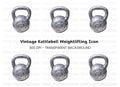 Single Kettlebell Illustration Clipart Bundle