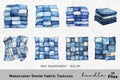 Denim Fabric Textures Clipart Bundle