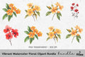 Vibrant Floral Clipart Bundle