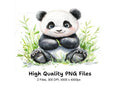 Cute Panda Clipart Bundle