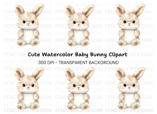 Adorable Fluffy Bunny Clipart Bundle