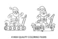 Santa and Elves Treadmill Coloring Books