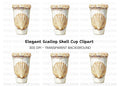 Elegant Seashell Tumbler Clipart Bundle