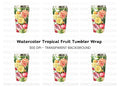 Tropical Fruit Tumbler Clipart Bundle