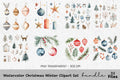 Cozy Christmas Houses Decor Clipart Bundle