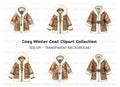 Cozy Winter Coat Clipart Bundle