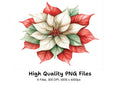 Poinsettia Christmas Flower Clipart Bundle