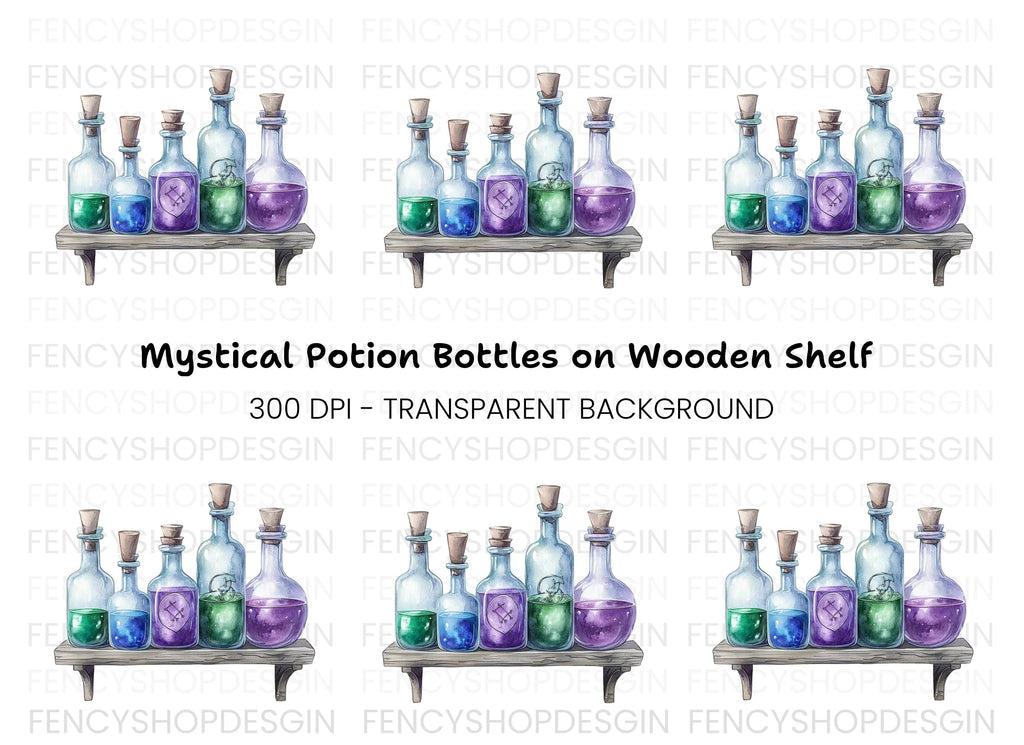Magical Potion Bottles Clipart Bundle