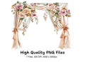 Floral Drapes Clipart Bundle