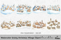 Snowy Christmas Village Clipart Bundle