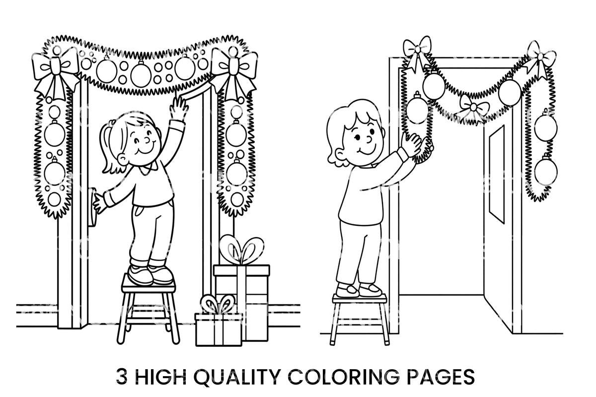 Christmas Door Decorating Fun Coloring Books