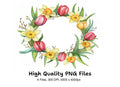 Spring Floral Wreaths Clipart Bundle