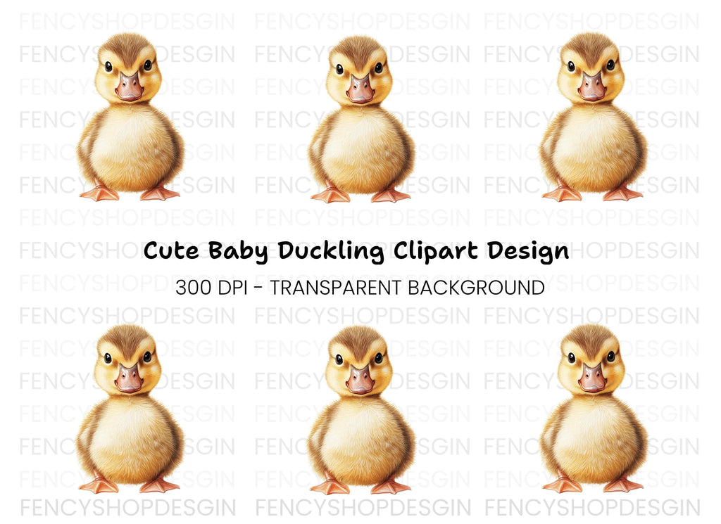 Cute Baby Duckling Clipart Bundle