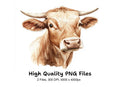 Brown Cow Head Clipart Bundle